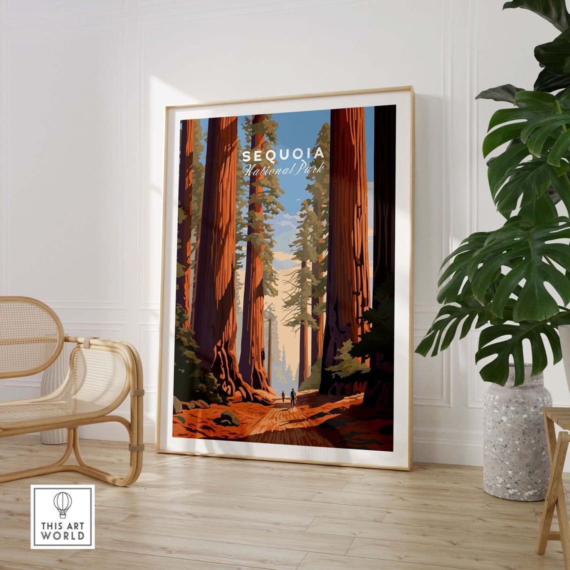 Sequoia National Park Giant Redwood Trees Forest Trail Poster - Image 3
