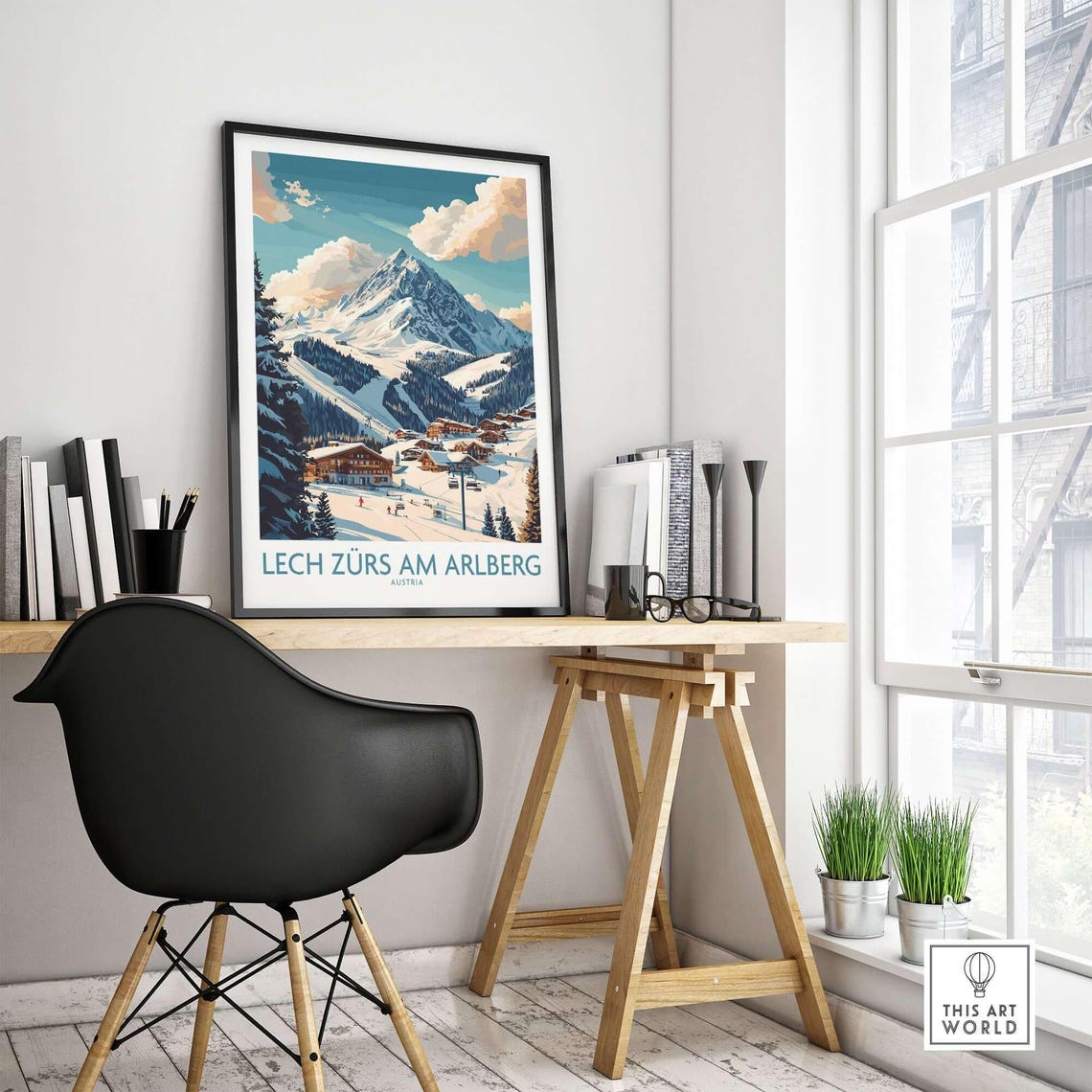 Lech Zrs Am Arlberg Ski Poster, Austria Winter Sports - Image 4