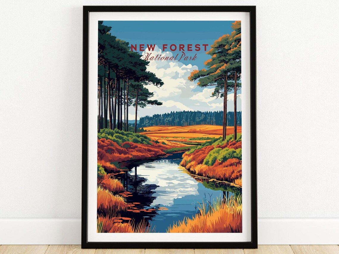 New Forest National Park - Vintage Travel Poster