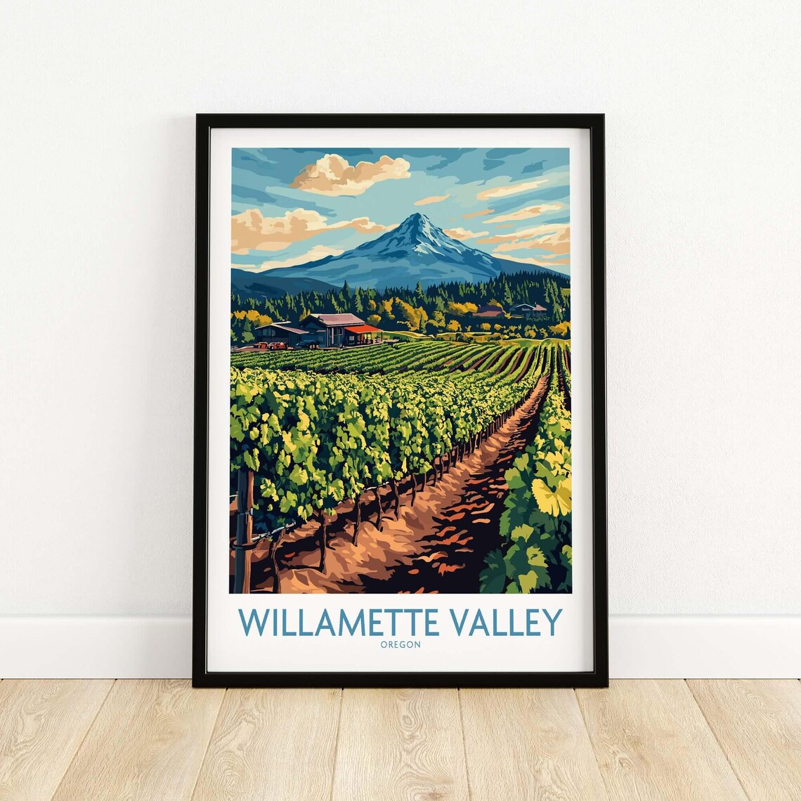 Willamette Valley - Vintage Wine Country Poster - Image 5