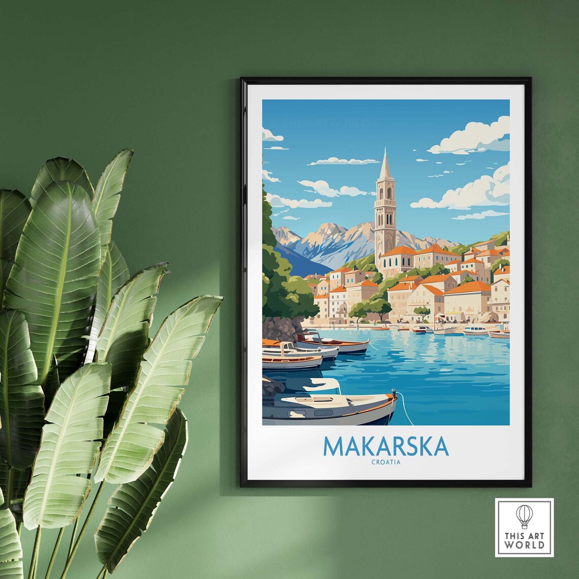 Makarska Travel Poster, Croatia Wall Art - Image 2
