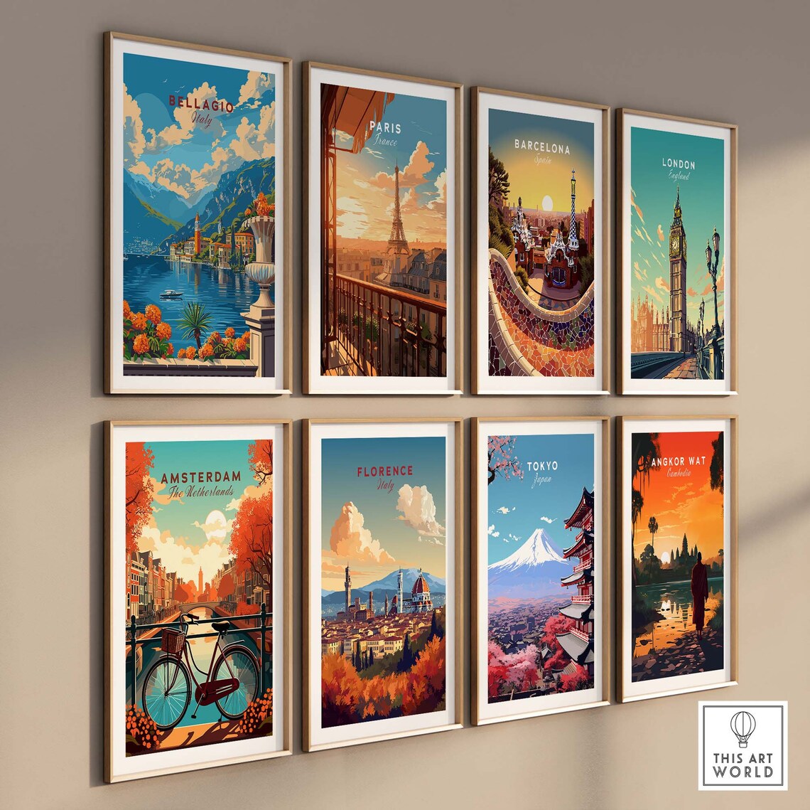 Bellagio Travel Poster, Lake Como Italy Travel Poster - Image 3