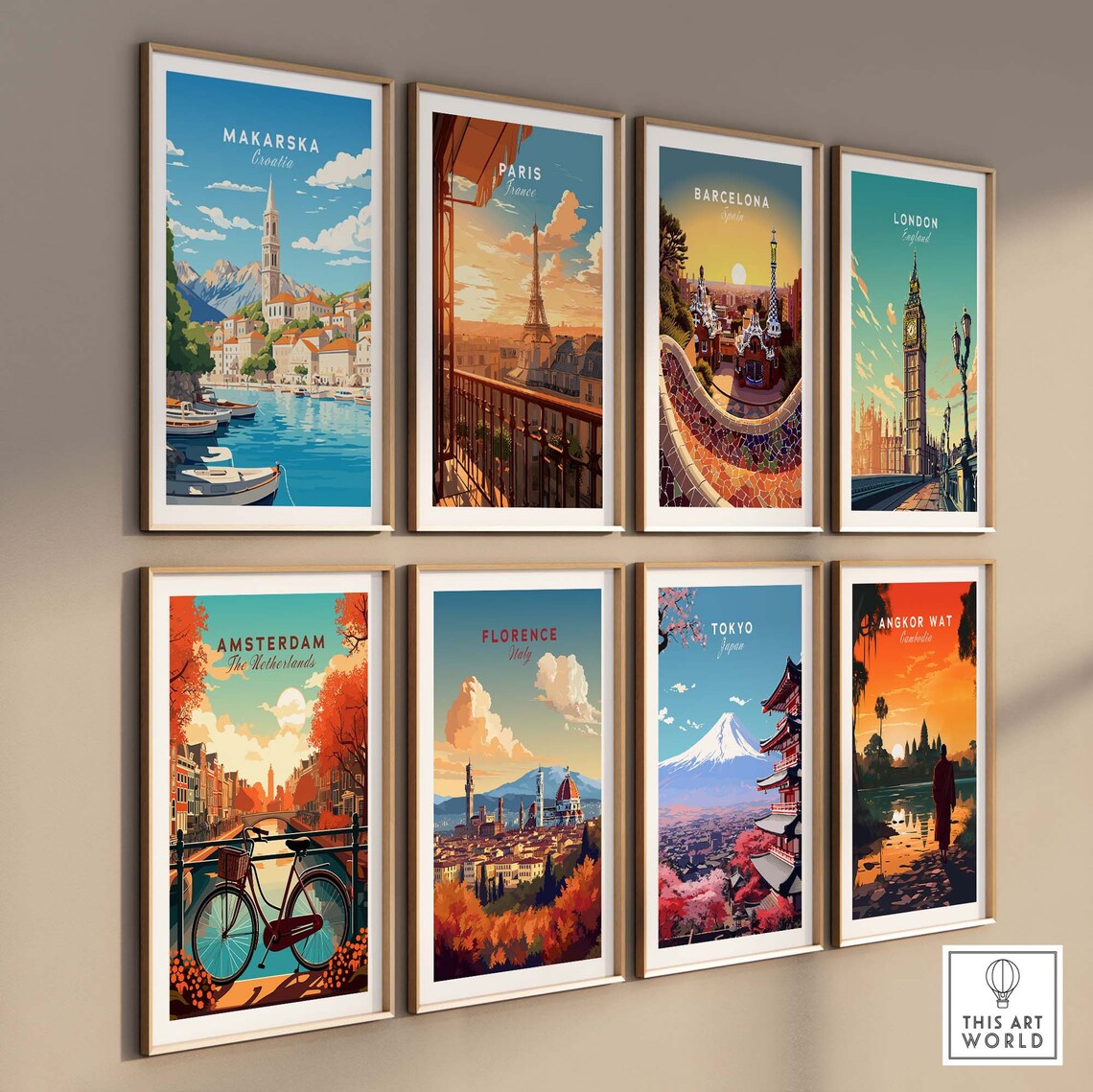 Makarska Croatia Travel Poster, Place Wall Art - Image 3