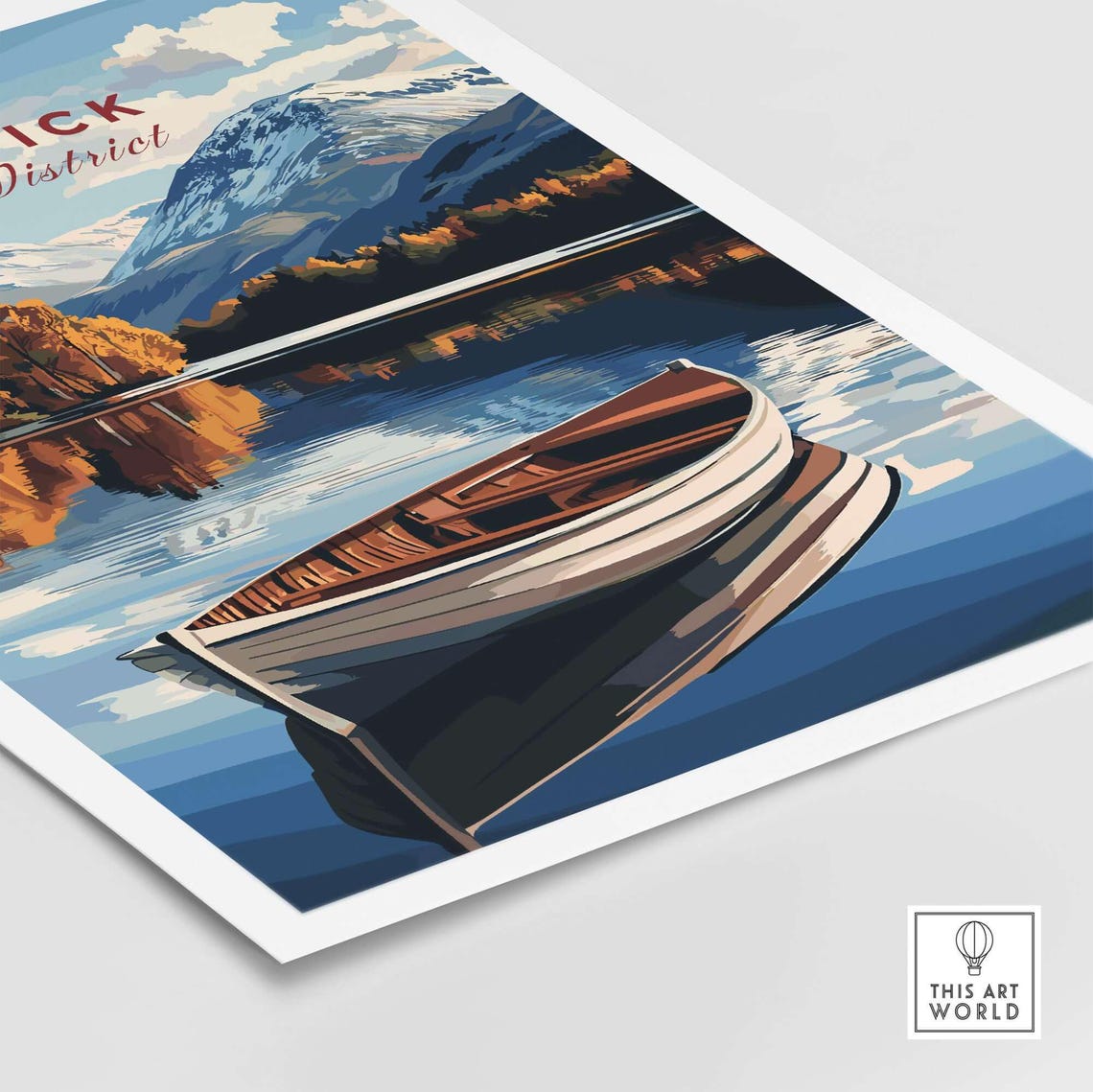 Keswick Lake District Art Print, Living Room Decor - Image 5