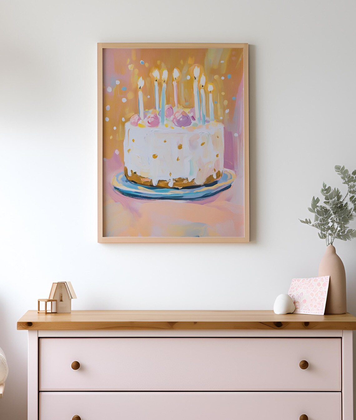 Birthday Cake Retro Kitchen Bakery Wall Art Print - Image 3