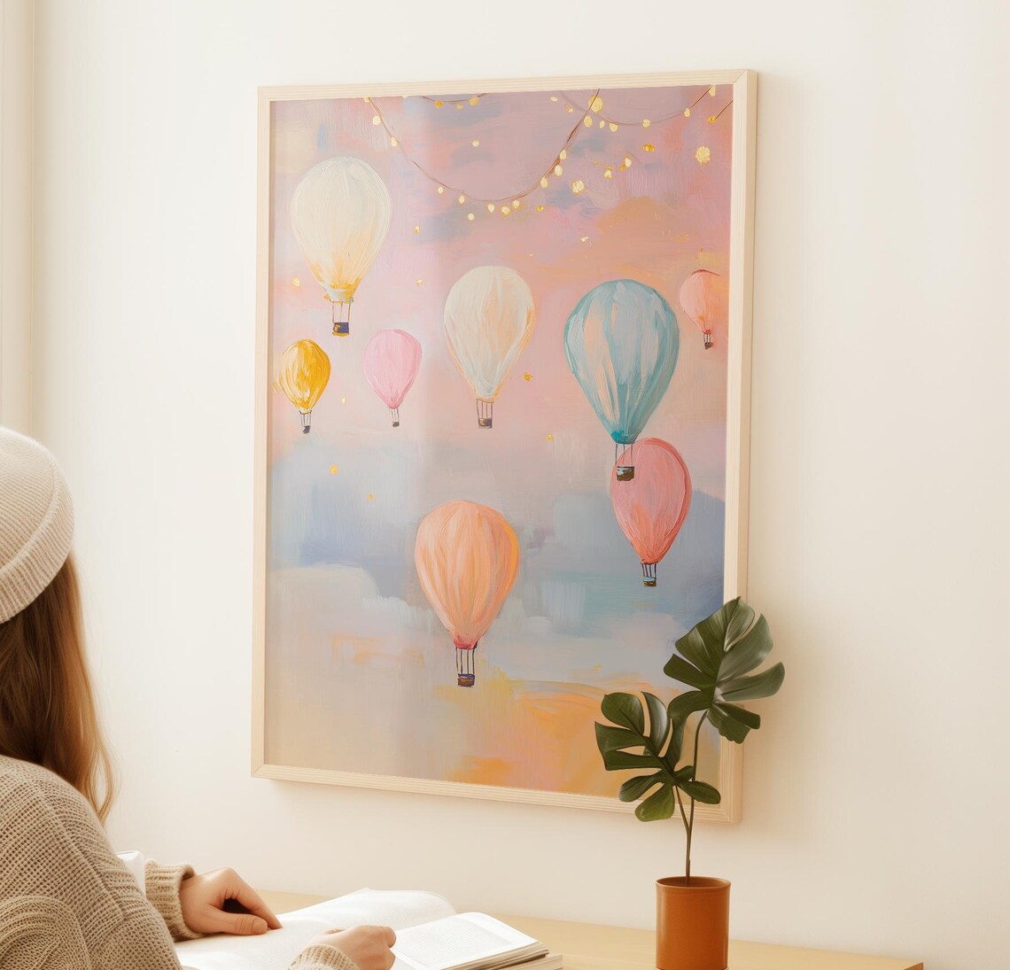 Hot Air Balloons Vintage Nursery Art Print - Image 3