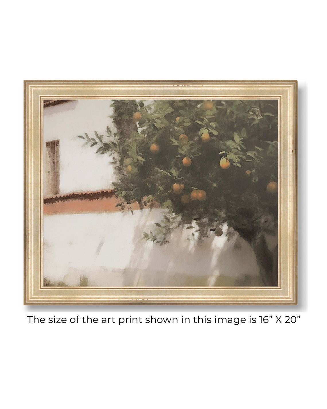 Framed Vintage Tree Art Print Framed Vintage Peach Tree Painting Framed Mission Style Art Print Neutral Framed Mission Style Art Print - Image 2