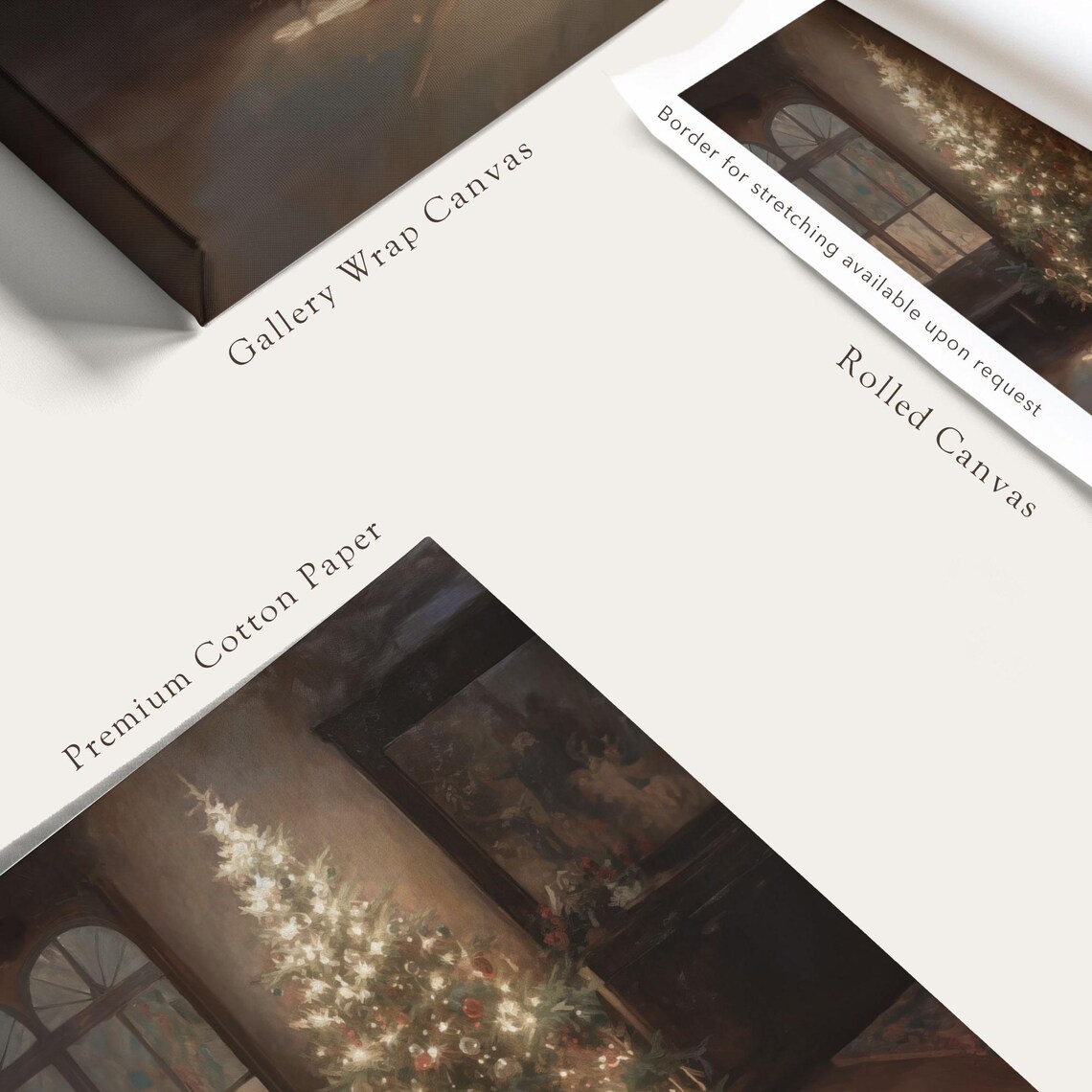 Vintage Christmas Tree Art Print, Antique Style - Image 5