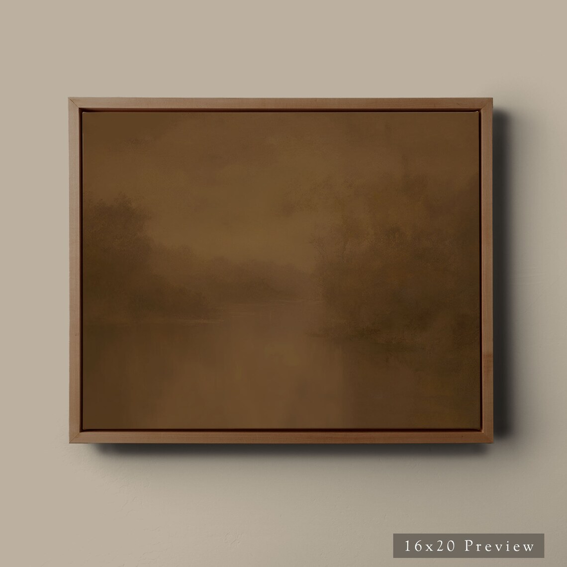 Moody Cottage Style Landscape Oil Painting Art Print - Image 5