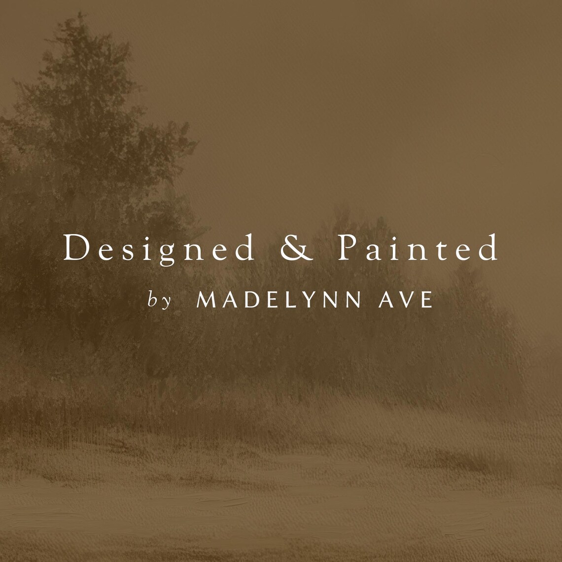 Winter Mood Sepia Trees Foggy Field Vintage Seasonal Art Poster - Image 6