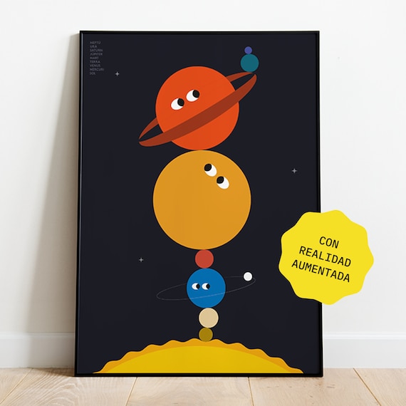 Planets Solar System, Augmented Reality Art Print
