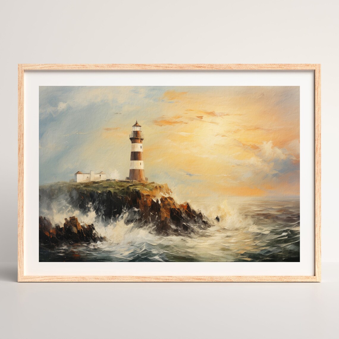 Lighthouse Vintage Seascape, Coastal Art Print - Image 2