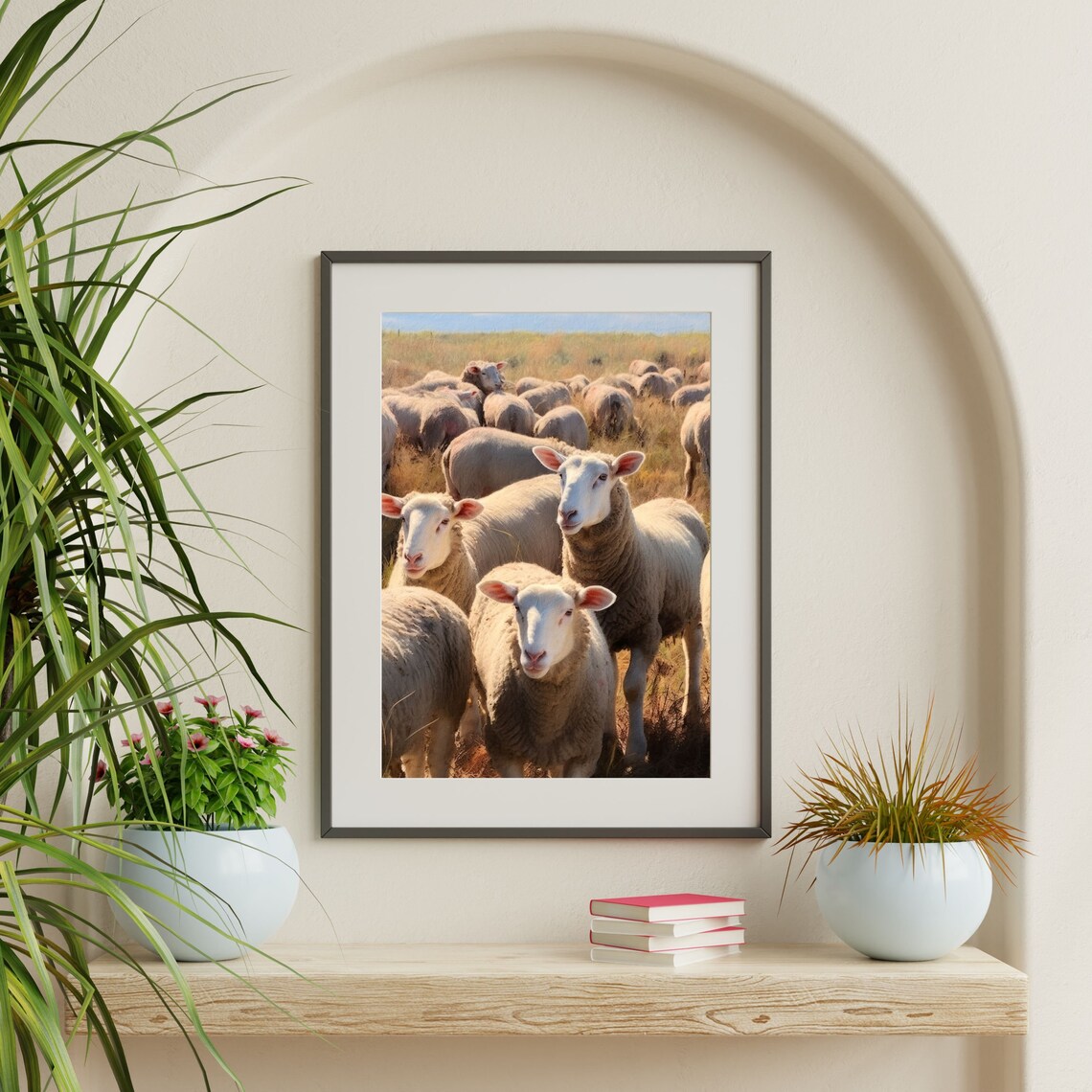Sheep Retro Country Art Print, Vintage Farm Animal - Image 2