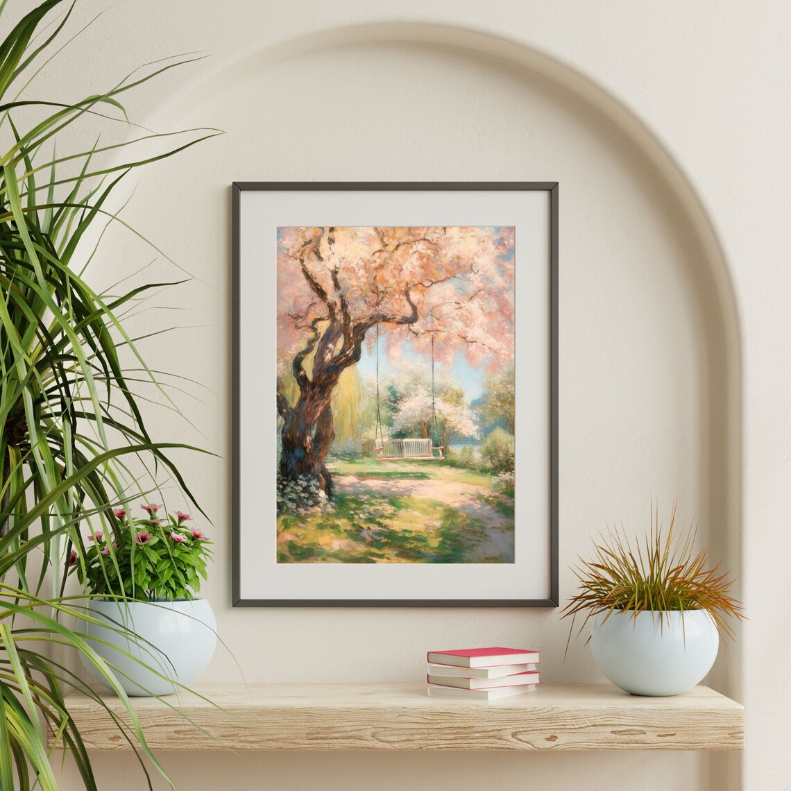 Countryside Swing Retro Farmhouse Landscape Art Print - Image 2