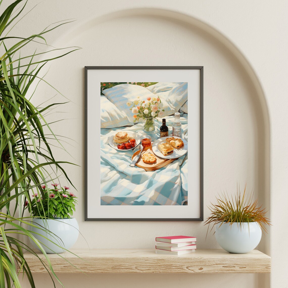 Summer Picnic Retro Farmhouse Still Life Art Print - Image 2