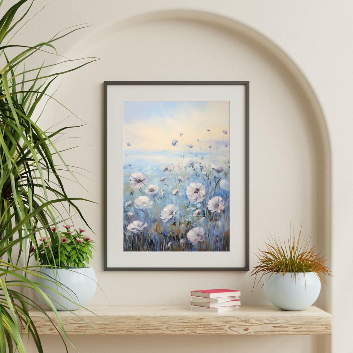 Pastel Flower Painting, Retro Floral Art Print - Image 2