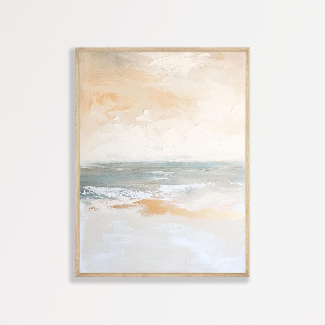 Abstract Neutral Beach Soft Pastel Coastal Minimalist Wall Art