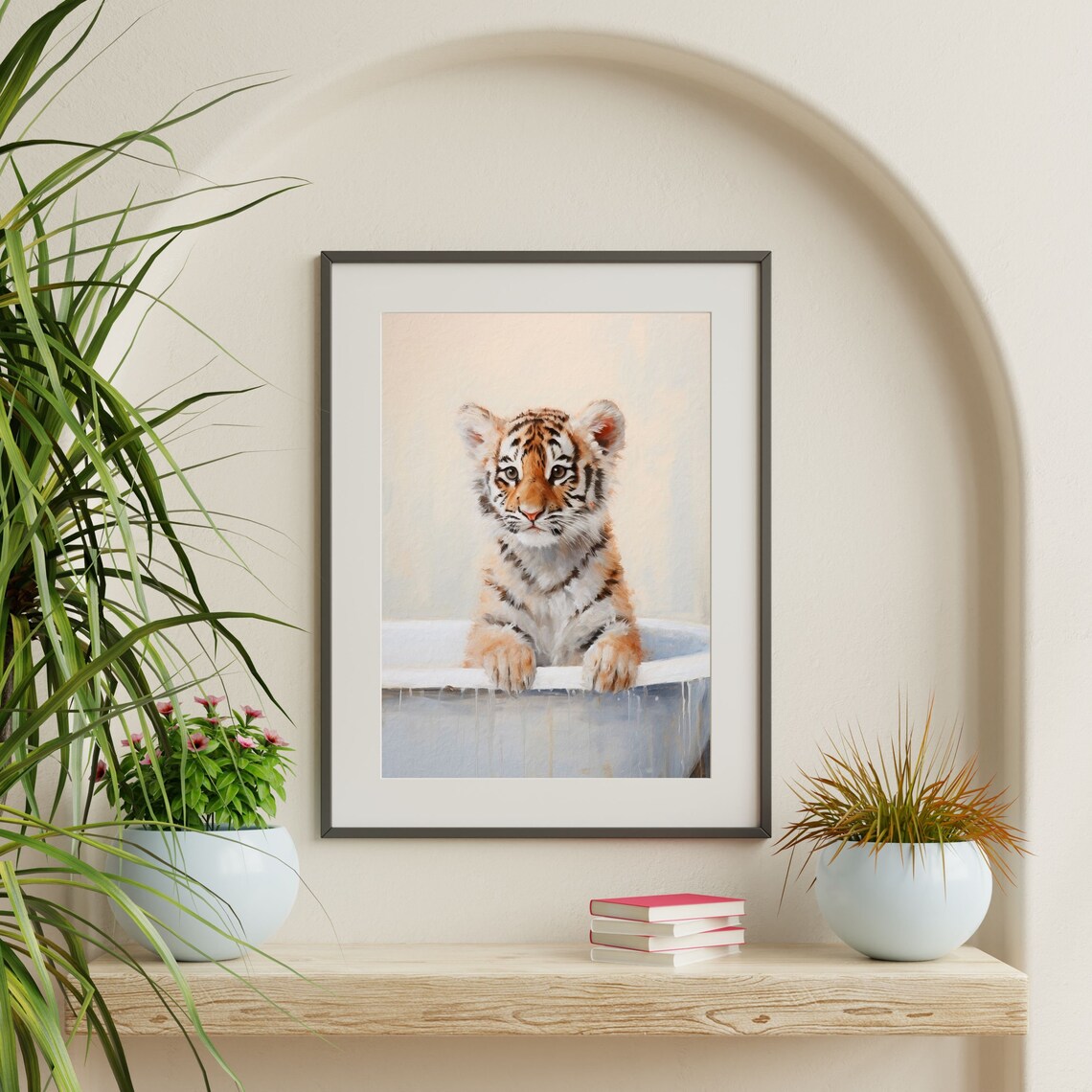 Tiger Retro Nursery Art Print, Vintage Animal Decor - Image 2