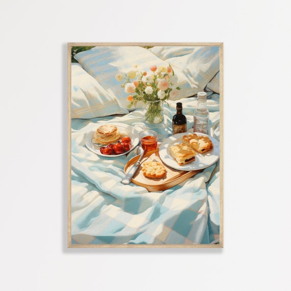 Summer Picnic Retro Farmhouse Still Life Art Print