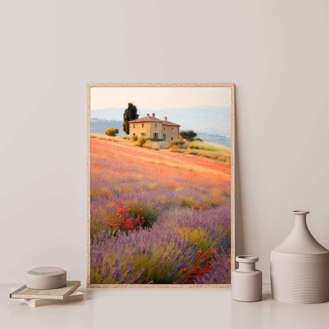 Tuscany Cottage Retro Italian Countryside Art Print - Image 3