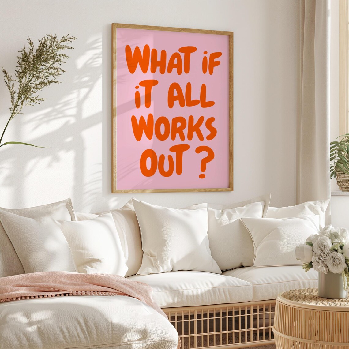 What If It All Works Out Retro Typography Poster - Image 2