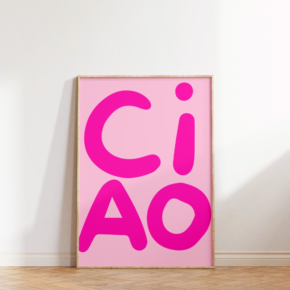 Ciao Magenta Italian Greeting Playful Pink Typography Poster - Image 2