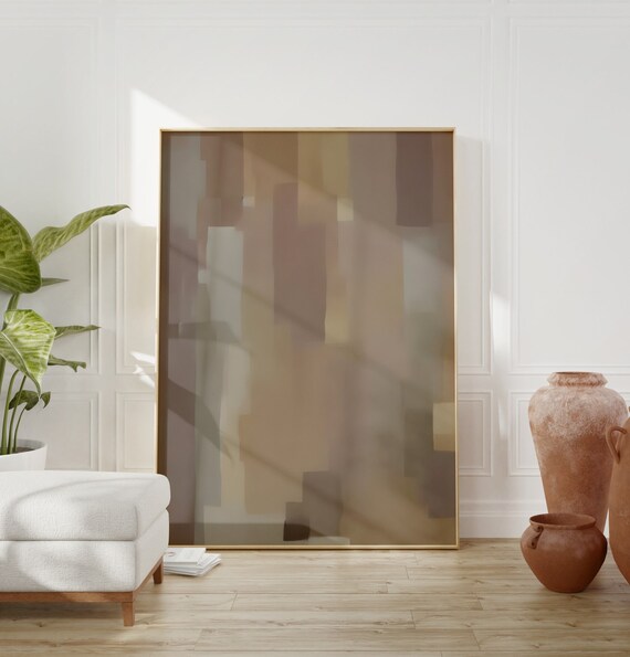 Japandi Neutral Abstract Brown Beige Wabi Sabi Modern Minimal Poster