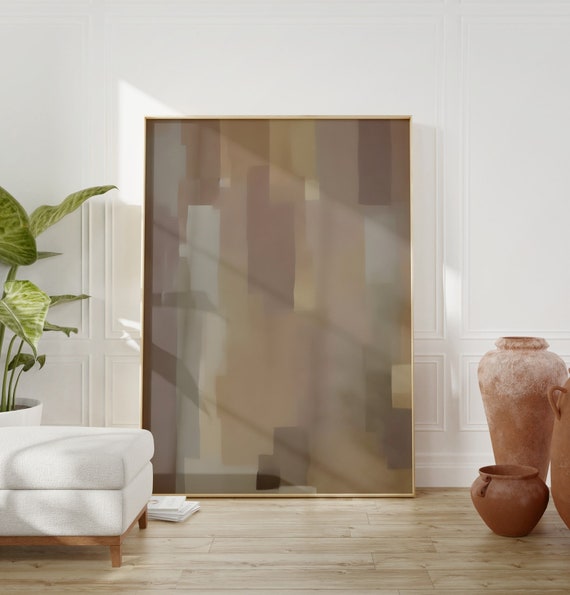 Japandi Wall Art Modern Neutral Abstract Wall Art Brown Beige Wabi Sabi Abstract Print Minimalist Zen Wall Art Print