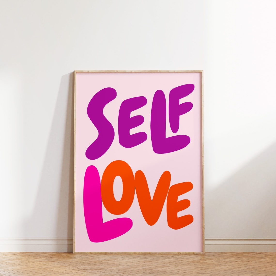 Self Love Positive Affirmation Bubble Letter Typography Poster - Image 2