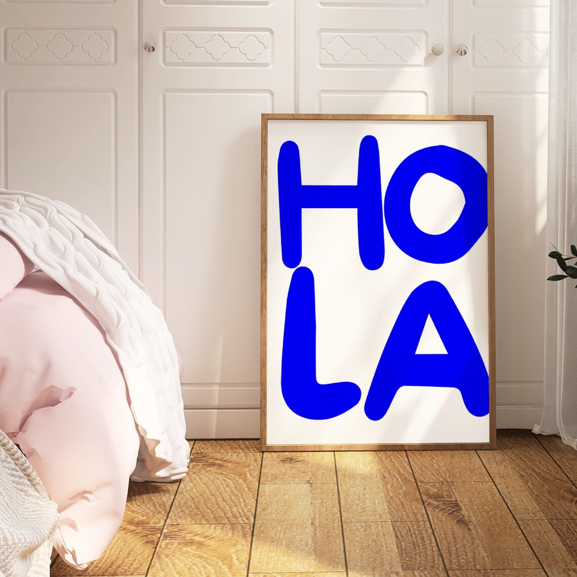 Hola Quote Print, Retro Spanish Phrase Art - Image 2