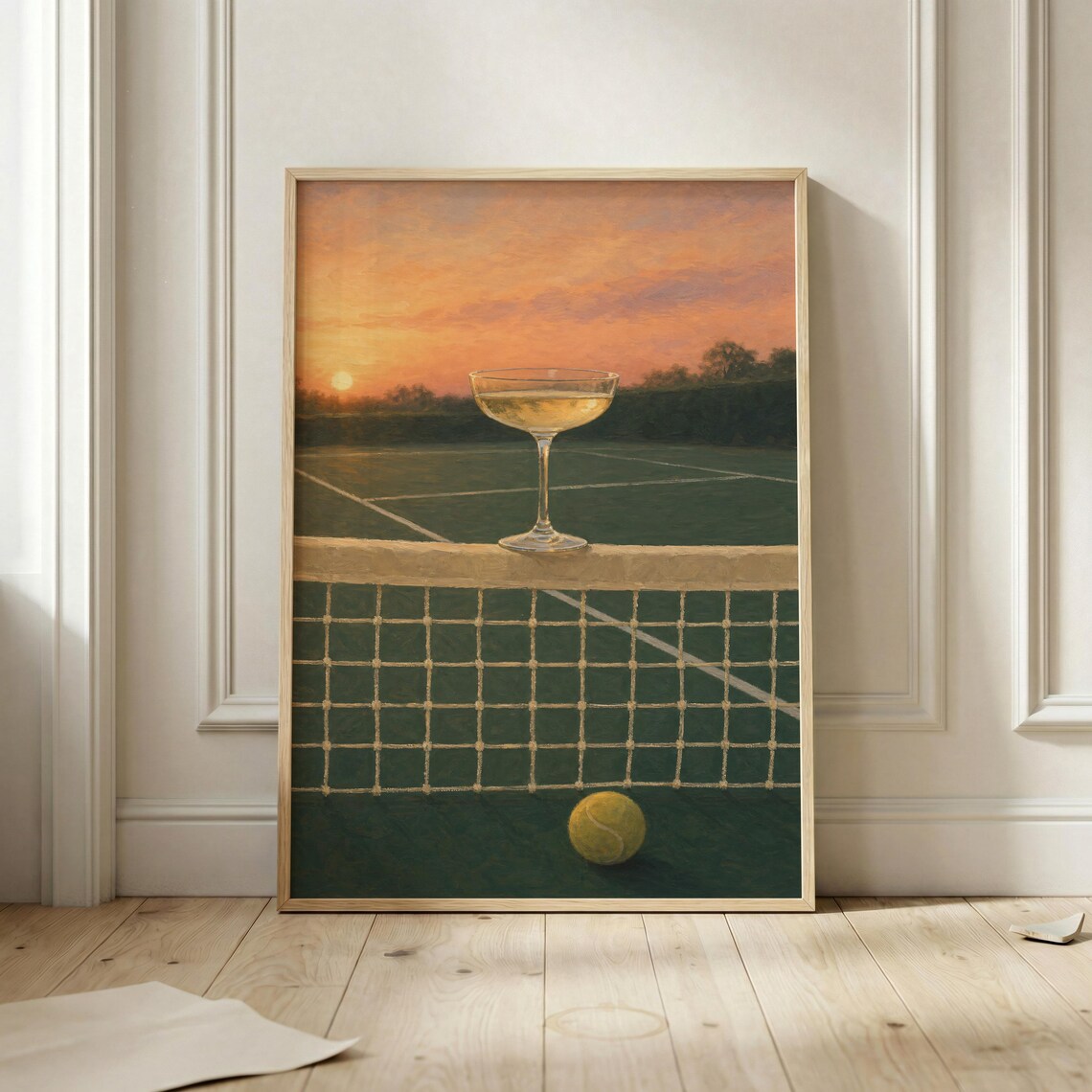 Tennis Cocktail Vintage Poster Print