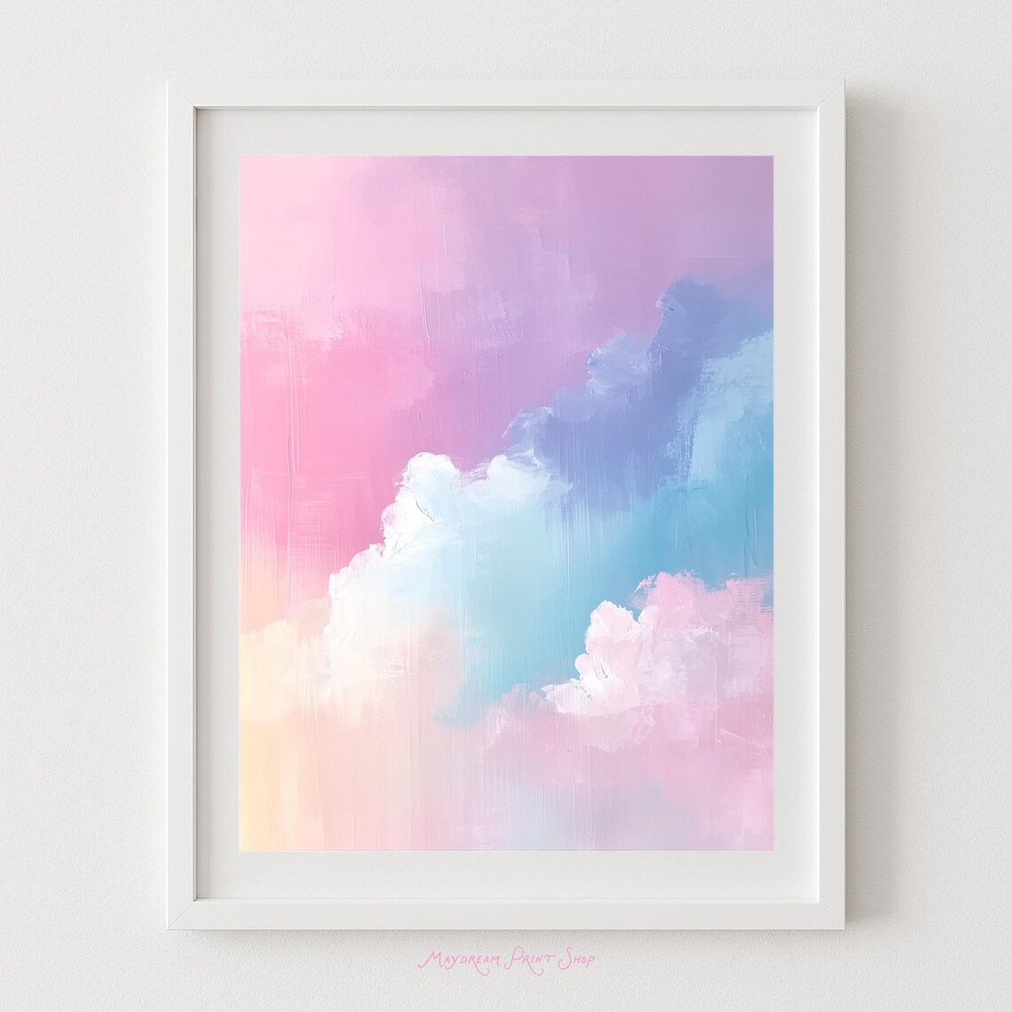 Dreamy Clouds Abstract Sky Poster Print
