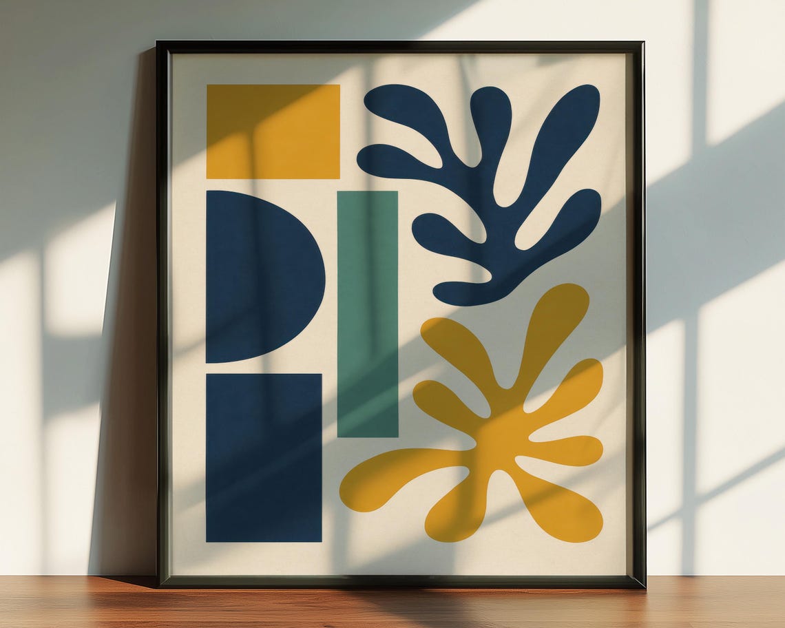 Matisse Poster Abstract Geometric Collage Art Print