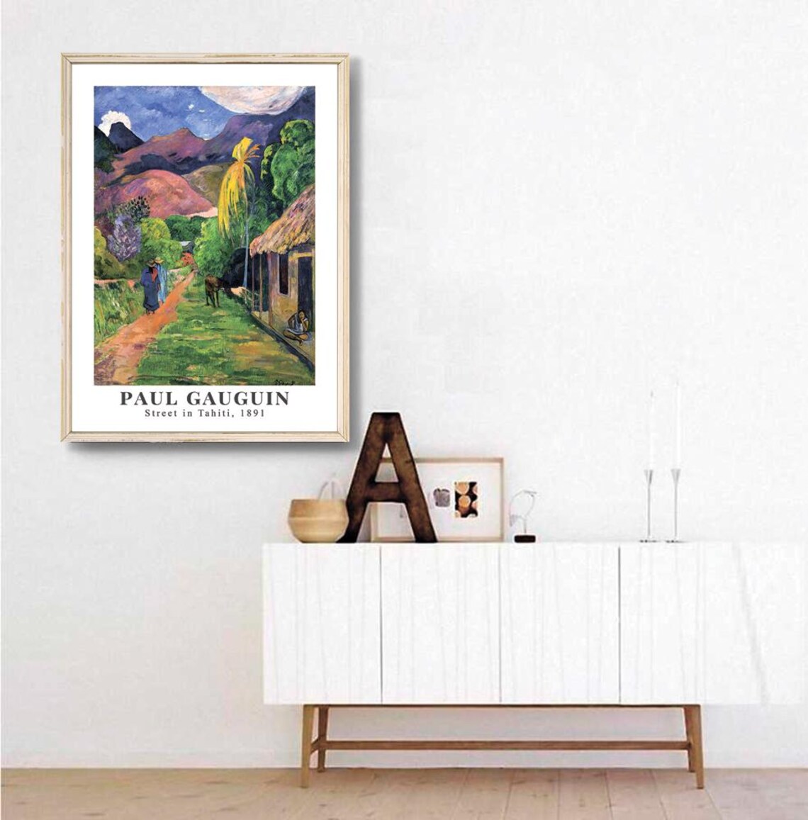 Paul Gauguin Street In Tahiti 1891 Vintage Print - Image 3