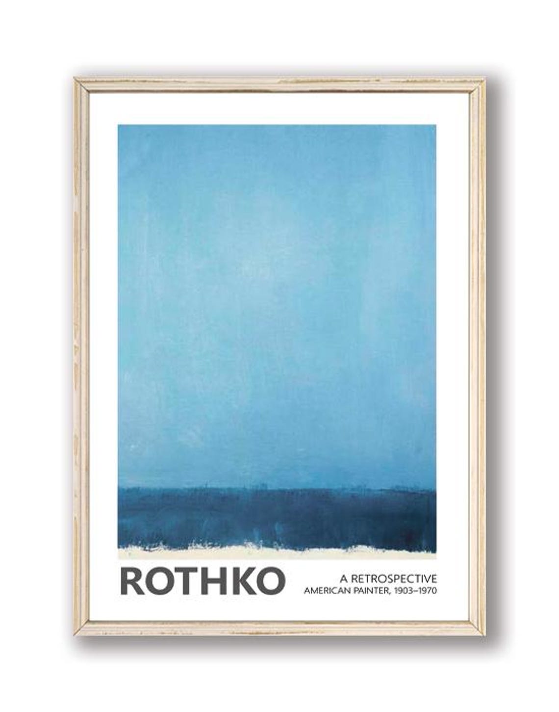 Mark Rothko Blue Color Field Art Poster Four Design Variants Set - Image 2