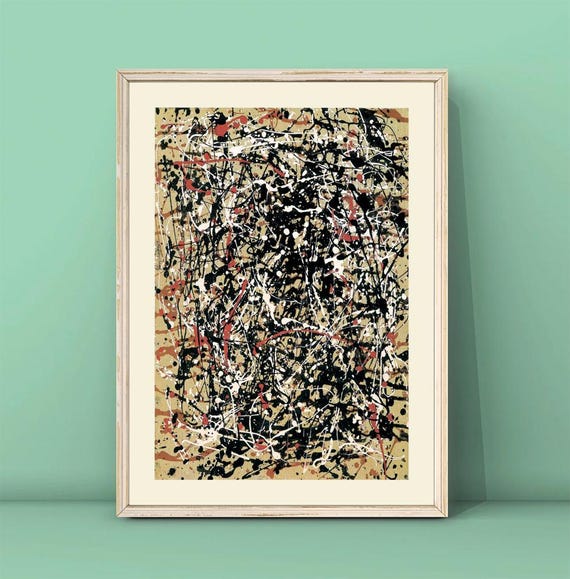 Jackson Pollock Abstract Print Wall Art Exhibition Poster Pollock Abstract Poster Pollock Wall Art Pollock Museum Poster