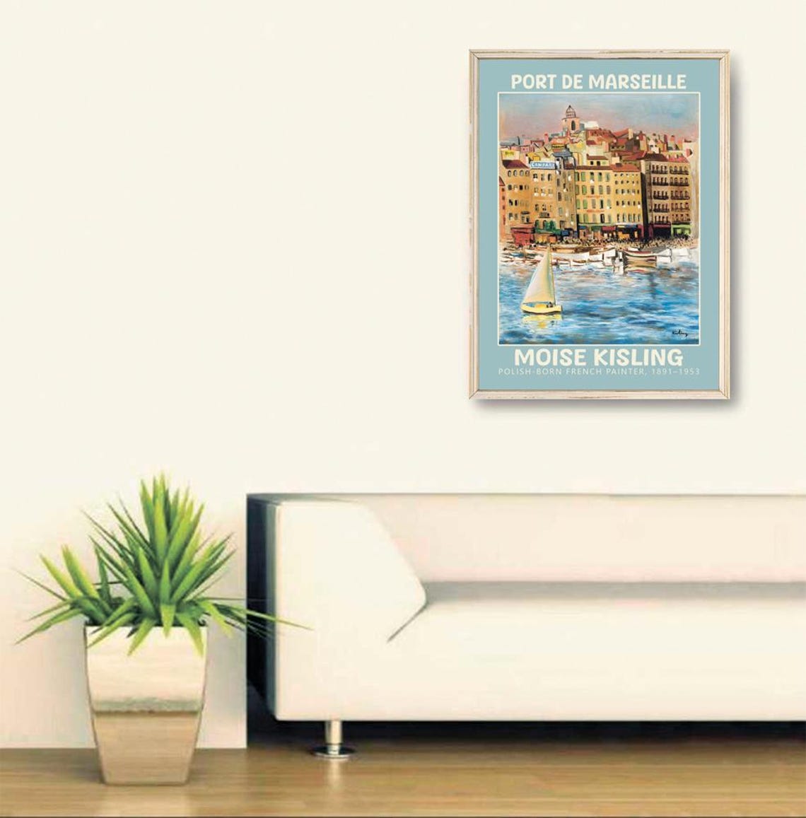 Port de Marseille Harbor Moise Kisling Vintage Travel Art Poster - Image 3