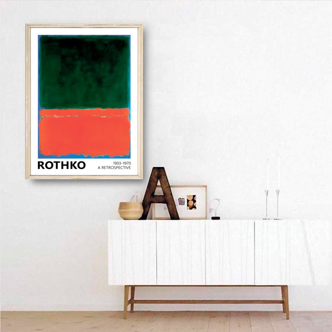 Mark Rothko Red Green Minimalist Art Poster - Image 3