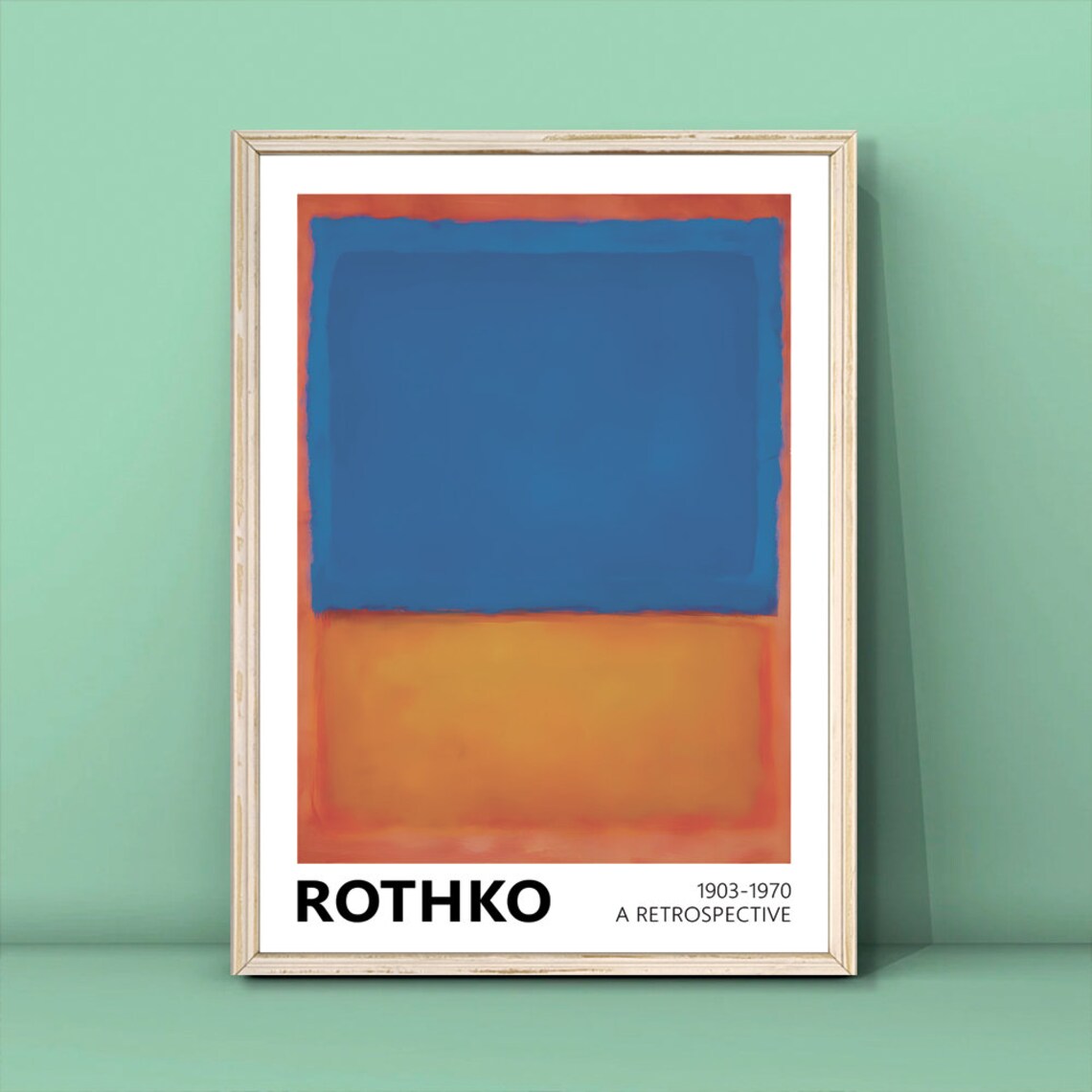 Mark Rothko Blue Orange 1955 Poster, Minimalist Decor