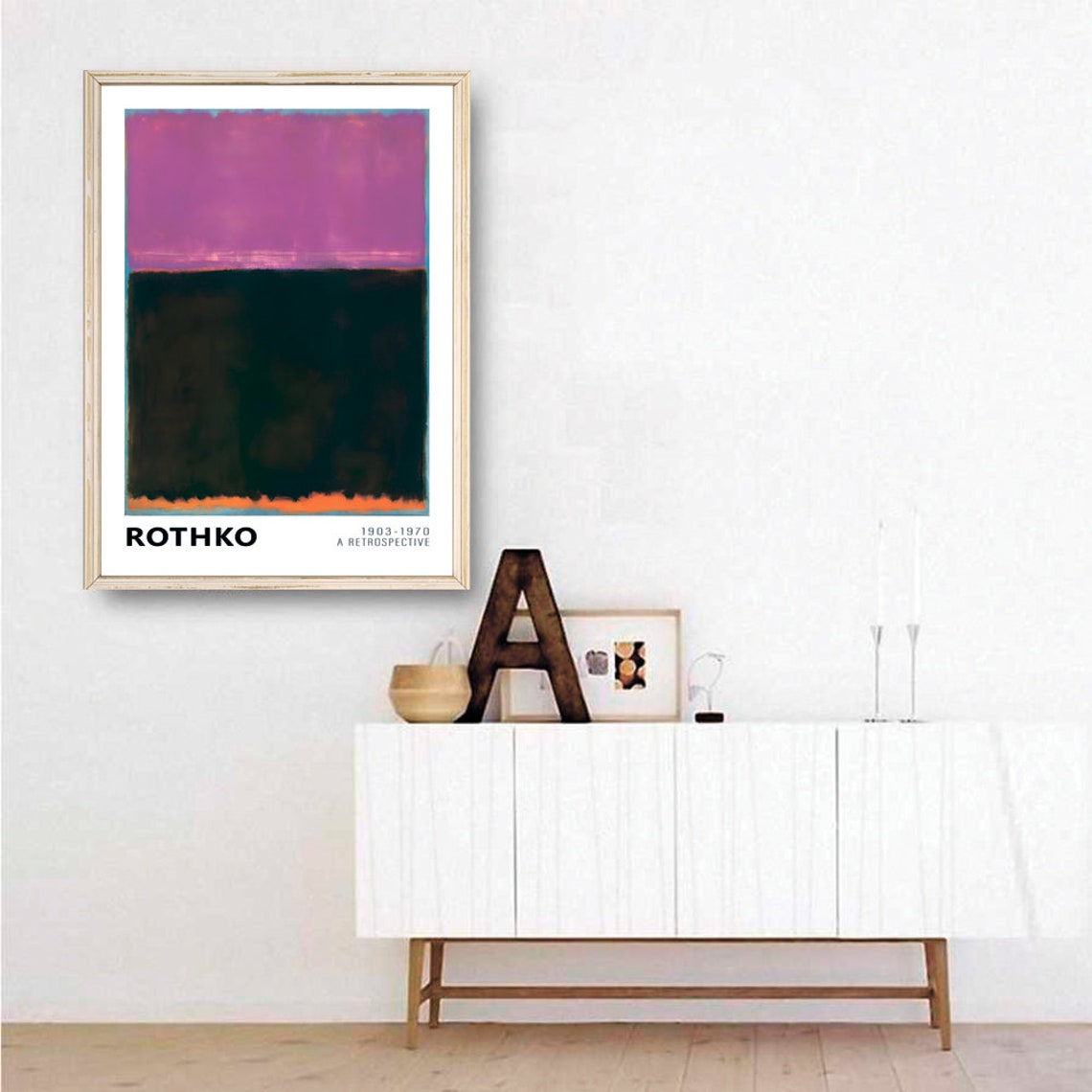 Mark Rothko Purple Orange Black Color Field Retrospective Poster - Image 3