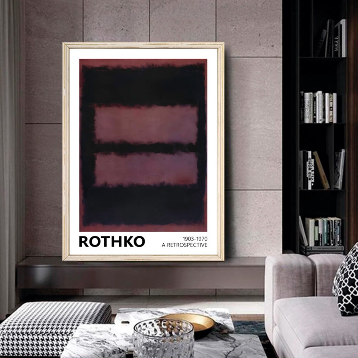 Mark Rothko Pink And Black Art Print, Minimalism