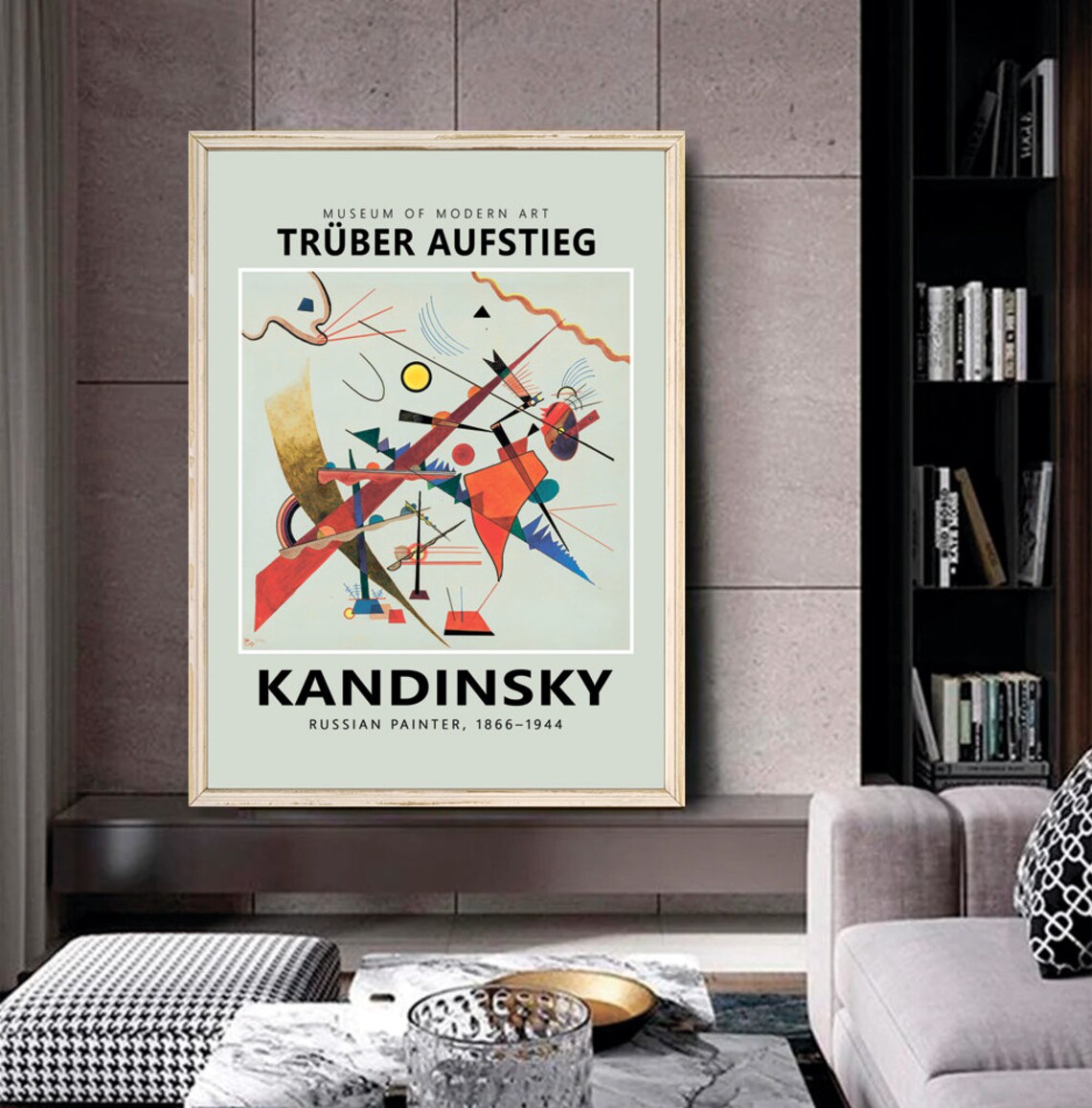 Wassily Kandinsky Trber Aufstieg Print Kandinsky Painting Expressionism Poster Abstract Art Geometric Abstract Print - Image 2
