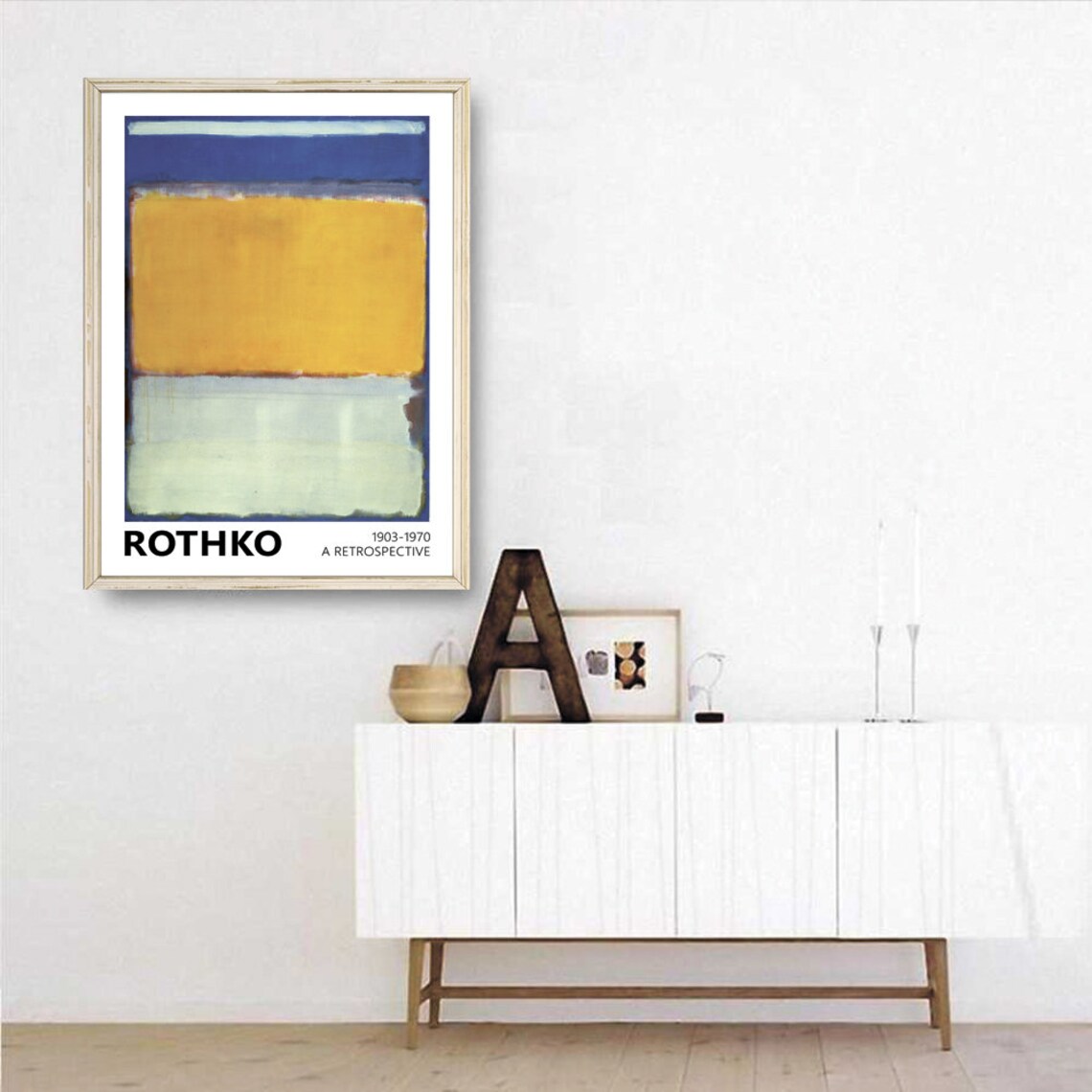 Mark Rothko Blue Yellow Exhibition Poster, Minimalist Art - Image 3