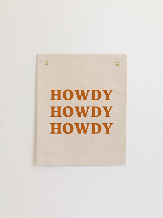 Howdy Banner Western Wall Decor Art Print