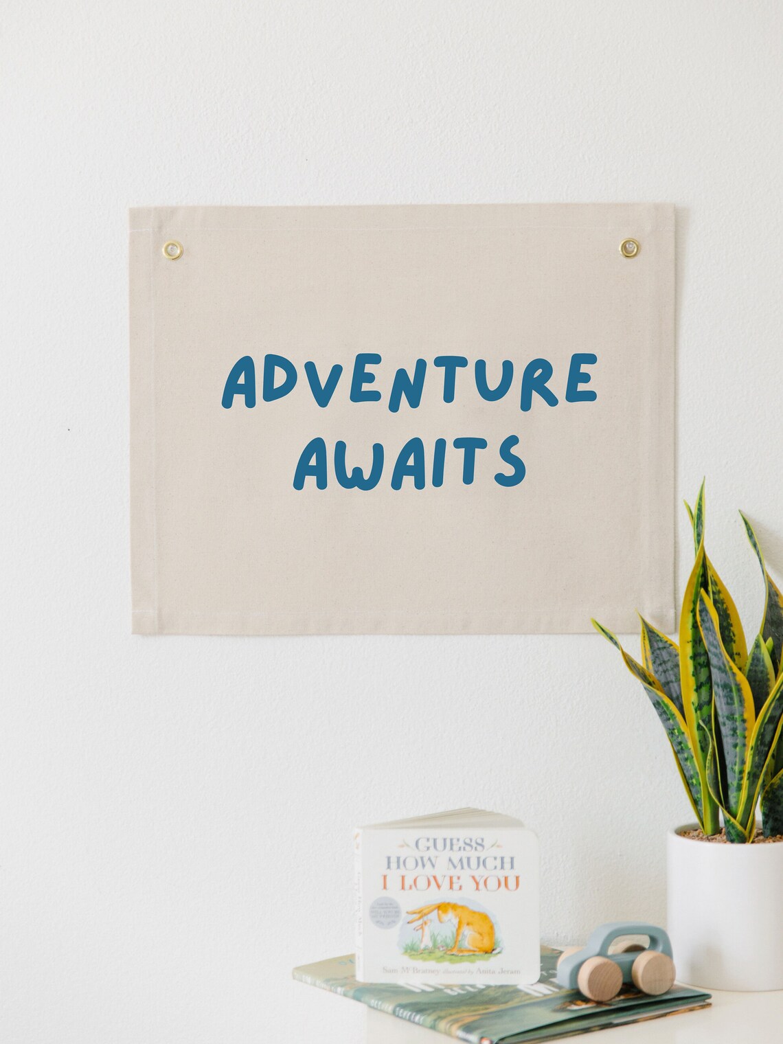 Adventure Awaits Boy Nursery Woodland Wall Banner - Image 3