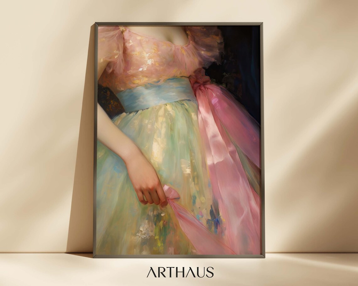 Elegant Regency Lady Pastel Gown Vintage Portrait Altered Art Print
