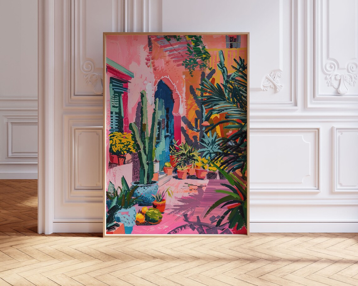 Pink Mexican Latina Travel Poster, Colorful Decor - Image 3