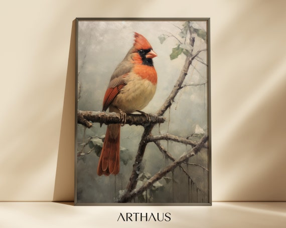 Wall Art Vintage Bird Wall Art Neutral Tones Farmhouse Woodland Rustic Nursery Art
