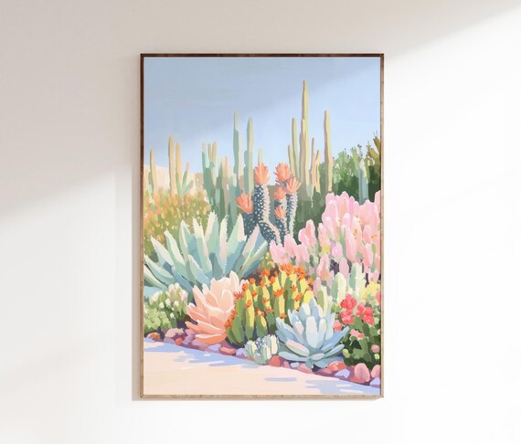 Southwestern Print Desert Boho Wall Art Cottage House Decor Cowgirl Apartment Botanical Cactus