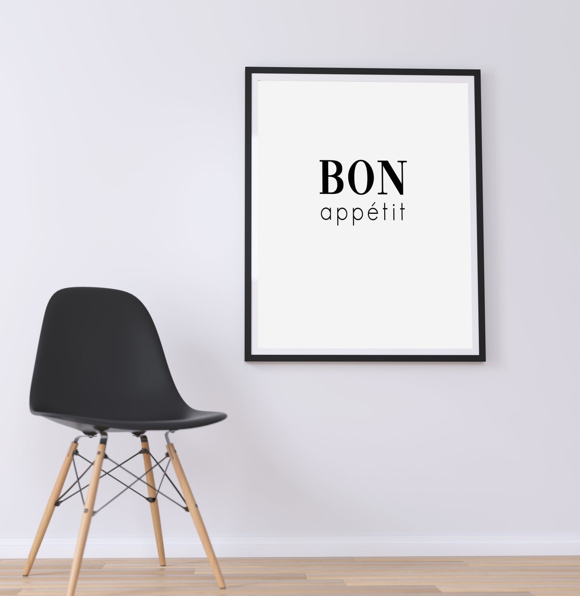 Bon Appetit French Kitchen Typography Minimalist Decor Poster - Image 2
